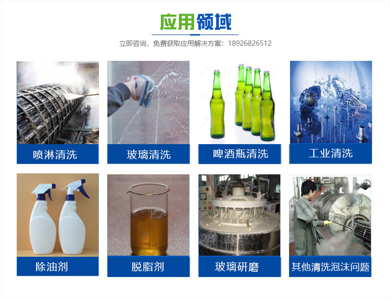 （圖：南輝清洗消泡劑應用領域）